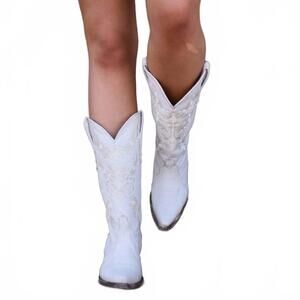 NEW TANNER MARK women's lonesome dove boots in ivory